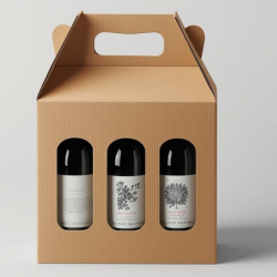 Three Wine Bottle Corrugated Box